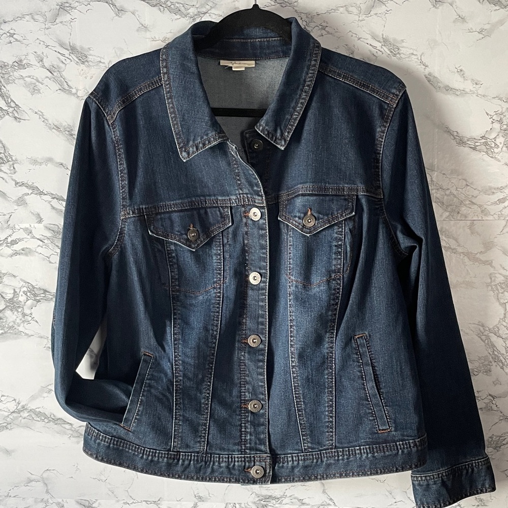 Style & Co. 16W Dark Blue Jean Jacket
